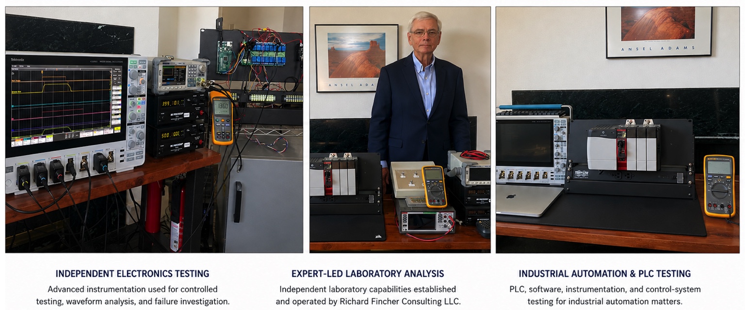 Richard Fincher Consulting laboratory electronics, PLC, and industrial automation testing